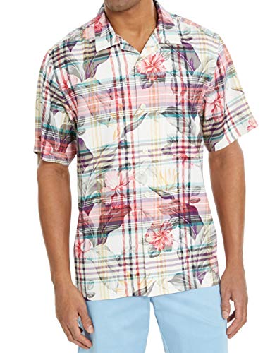 Tommy Bahama Huladays Plaid Silk Camp Shirt