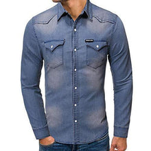 
                        
                          गैलरी व्यूवर में इमेज लोड करें, Cloudstyle Men's Regular Fit Button Down Casual Denim Shirts Long Sleeve Jean Shirts
                        
                      