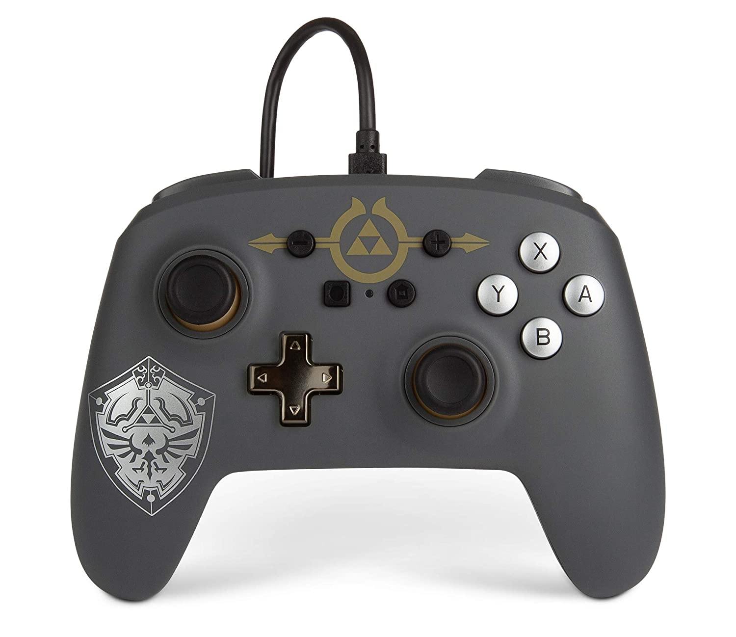 PowerA Enhanced Wired Controller for Nintendo Switch - Mario White, Gamepad, Wired Video Game Controller, Gaming Controller - Nintendo Switch - JOY2ESpree