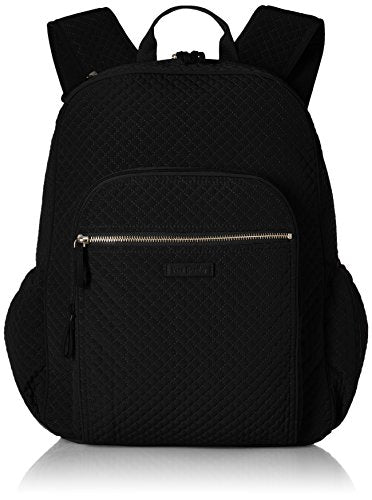 Vera Bradley Women's Microfiber Campus Backpack, Classic Navy, One Size