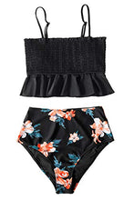 
                        
                          Muat gambar ke penampil Galeri, CUPSHE Women's High Waist Bikini Swimsuit Ruffle Smock Floral Print Two Piece Bathing Suit
                        
                      