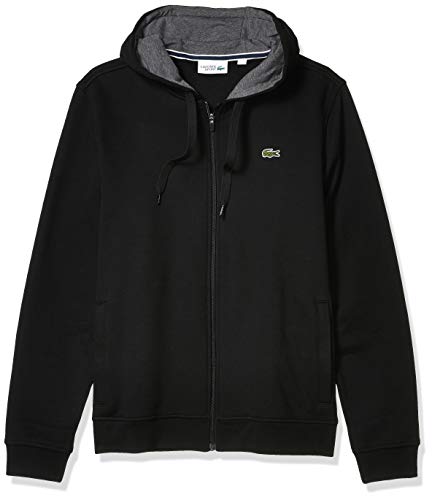 Lacoste Mens Sport Long Sleeve Fleece Full Zip Hoodie Sweatshirt