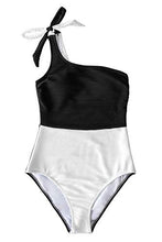 
                        
                          將圖片載入圖庫檢視器 CUPSHE Women's One Piece Swimsuit Color Block One Shoulder Bowknot Bathing Suit
                        
                      