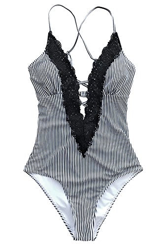 CUPSHE Fashion Women's Ladies Vintage Lace Bikini Sets Beach Swimwear Bathing Suit