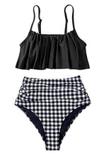 
                        
                          Muat gambar ke penampil Galeri, CUPSHE Women's High Waisted Falbala Bikini Set
                        
                      