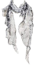 
                        
                          Load image into Gallery viewer, Double Layer Silk scarf, Floral Ruffle Silk Scarf, Summer scarf
                        
                      