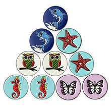 
                        
                          गैलरी व्यूवर में इमेज लोड करें, PINMEI Lot of 10 Golf Ball Markers Assorted Patterns - Soft Enamel Technique - JOY2ESpree
                        
                      