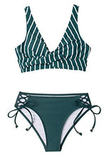 
                        
                          Load image into Gallery viewer, CUPSHE Women's Bikini Swimsuit Floral Print Lace Up Two Piece Bathing Suit
                        
                      