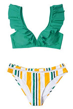 
                        
                          Muat gambar ke penampil Galeri, CUPSHE Women's Orange Floral Bottom Ruffle Hook Closure Bikini Set
                        
                      