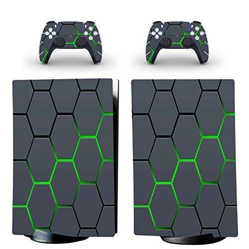 gotor Vinyl Skin Decals Cover Sticker for PS5 Playstation 5 Digital Edition Console and 2 Controllers Skins (Playstation 5 Digital Edition, A07) - JOY2ESpree