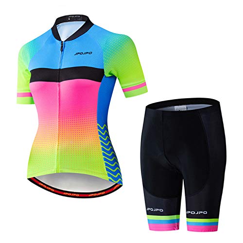 Women's Cycling Clothing Short Sleeve Bike Jersey Sets Bib Shorts Summer Cycling Sets Reflective