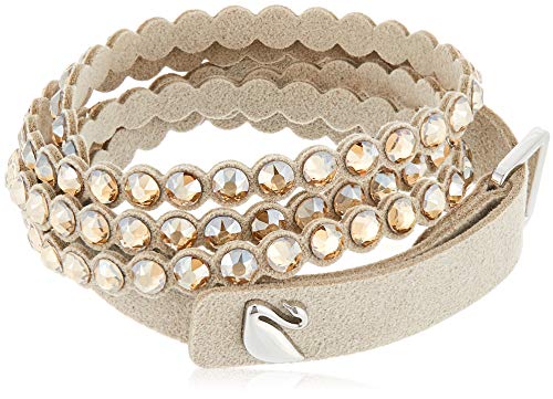 SWAROVSKI Women's Leather Look Crystal Power Bracelet Collection - JOY2ESpree