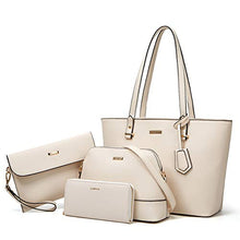 
                        
                          Load image into Gallery viewer, Women Fashion Handbags Wallet Tote Bag Shoulder Bag Top Handle Satchel Purse Set 4pcs
                        
                      