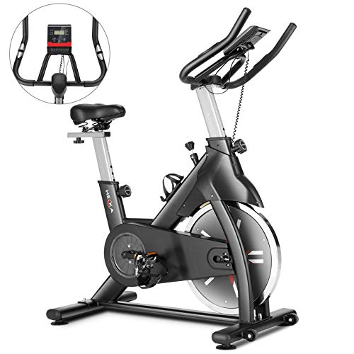 HEKA Indoor Exercise Cycling Bike Stationary, 35lbs Flywheel Magnetic Resistance, LCD Monitor Workout Fitness Bike, Load Capacity 400lbs - JOY2ESpree