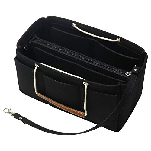 MISIXILE Felt Insert Bag Organizer - 2in1, Bag In Bag Tote Purse Organizer with Handles for Speedy Neverfull Longchamp