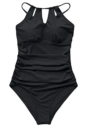 CUPSHE Women's One Piece Swimsuit High Neck Tummy Control Swimwear Bathing Suit
