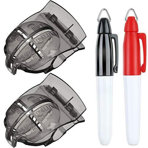 WILLBOND 2 Pieces Golf Ball Line Liner Drawing Marking Alignment Putting Tool and 2 Pieces Golf Ball Marker Pen, 4 Pieces Totally - JOY2ESpree