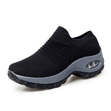 
                        
                          Load image into Gallery viewer, STQ Slip On Breathe Mesh Walking Shoes Women Fashion Sneakers Comfort Wedge Platform Loafers
                        
                      