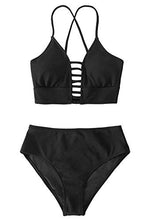 
                        
                          Load image into Gallery viewer, CUPSHE Women’s Bikini Swimsuit Floral Print Lace Up Strappy Two Piece Bathing Suit
                        
                      