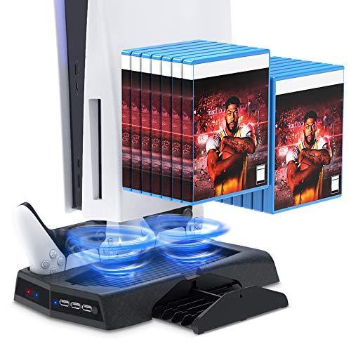 Vertical Charging Stand for PS5 Controllers with Cooling Fan - JOY2ESpree