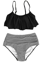 
                        
                          Muat gambar ke penampil Galeri, CUPSHE Women's High Waisted Falbala Bikini Set
                        
                      