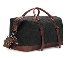 
                        
                          गैलरी व्यूवर में इमेज लोड करें, BAOSHA Canvas PU Leather Travel Tote Duffel Bag Carry on Bag Weekender Overnight Bag - JOY2ESpree
                        
                      
