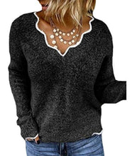 
                        
                          Muat gambar ke penampil Galeri, Rungion Womens Long Sleeve V Neck Pullover Sweaters Cute Knitted Winter Oversized Blouse Tops
                        
                      