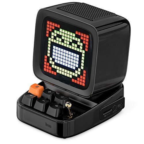 Divoom Ditoo Retro Pixel Art Game Bluetooth Speaker with 16X16 LED App Controlled Front Screen (Black) - JOY2ESpree
