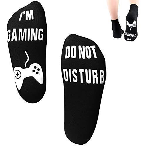 Do Not Disturb I'm Gaming Socks, Gaming Sock Funny Novelty Gift for Teen Boys Mens Gamer Kids Sons Husbands Boyfriends Women - JOY2ESpree