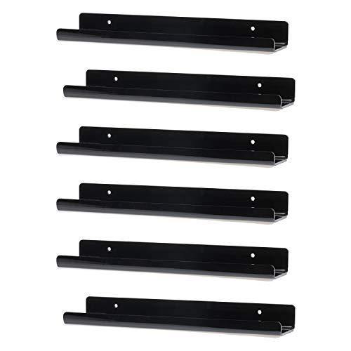 Ilyapa Acrylic Vinyl Record Shelf Wall Mount, 8 Pack - Clear Record Album Holder Display Your LP - JOY2ESpree