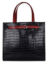 
                        
                          Load image into Gallery viewer, Antonio Valeria Emma Croco Print Leather Tote Bag For Women - JOY2ESpree
                        
                      