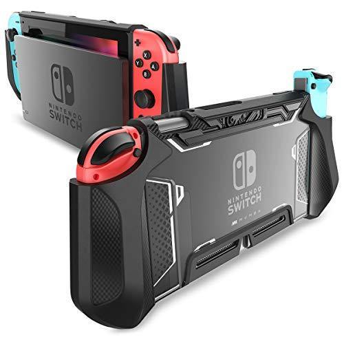 Mumba Dockable Case Compatible for Nintendo Switch, [Blade Series] TPU Grip Protective Cover Case with Ergonomic Design and Comfort Grip (Clear) - JOY2ESpree