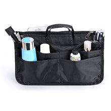 
                        
                          Load image into Gallery viewer, BTSKY New Printing Handbag Organizers Inside Purse Insert-High Capacity 13 Pockets Bag Tote Organizer with Handle Peacock Flower
                        
                      