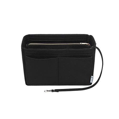 Purse Organizer Insert, Bag Organizer, Bag in Bag, Perfect for Speedy Neverfull and More, 5 Size (X-Large, Black)