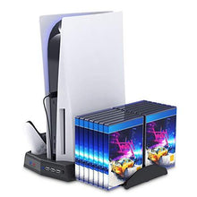 
                        
                          Muat gambar ke penampil Galeri, Vertical Stand for Playstation 5 with Cooling Fan Charging Station - JOY2ESpree
                        
                      