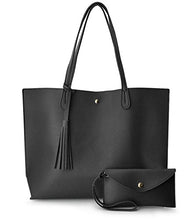 
                        
                          Load image into Gallery viewer, Minimalist Clean Cut Pebbled Faux Leather Tote Womens Shoulder Handbag
                        
                      