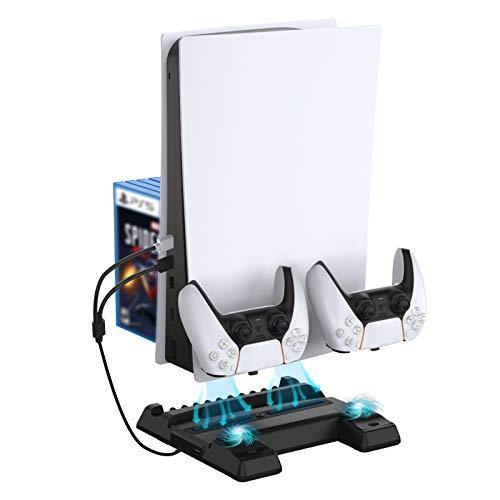 NexiGo PS5 Accessories Stand with Cooling Station for Playstation 5 Disc & Digital Editions - JOY2ESpree