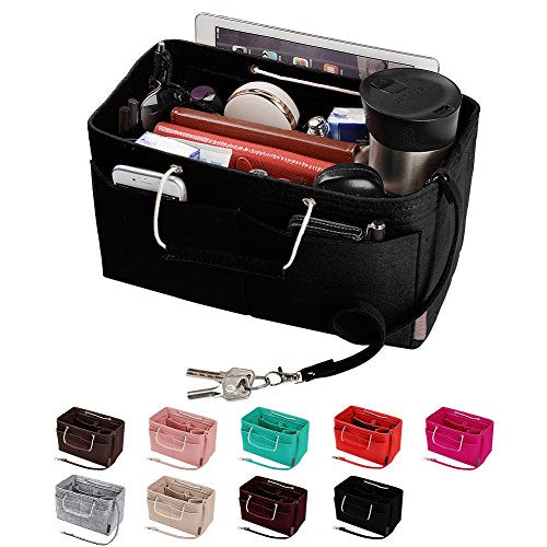Purse Organizer, Multi-Pocket Felt Handbag Organizer, Purse Organizer Insert with Handles, Medium, Large, X-Large