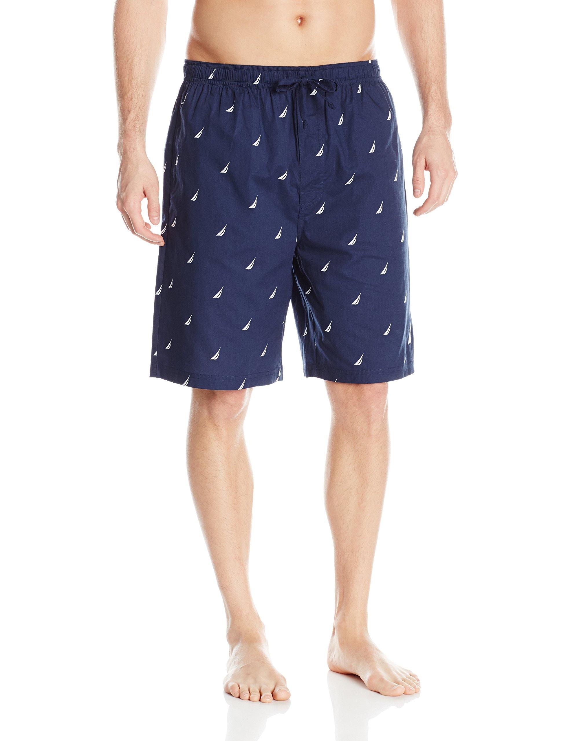 Nautica Men's Soft Woven 100% Cotton Elastic Waistband Sleep Pajama Short - JOY2ESpree