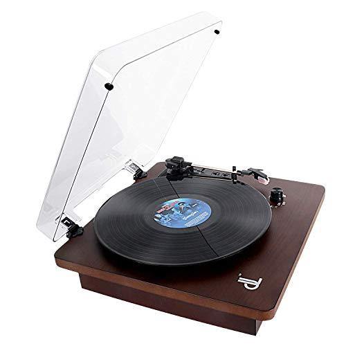 Vinyl Record Player, DLITIME 3-Speed Turntable with Built-in Speakers - JOY2ESpree