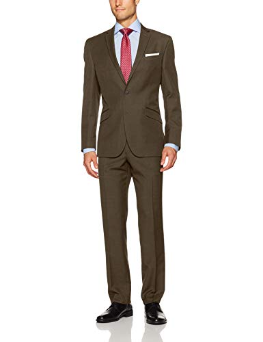 Unlisted by Kenneth Cole Men's 2 Button Slim Fit Suit with Hemmed Pant