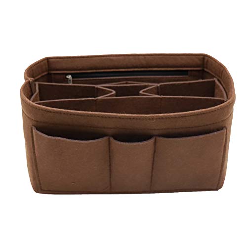 Felt Fabric Purse Tote Diaper Bag Organizer Insert Bag in Bag with Zipper Inner Pocket For Neverfull Speedy