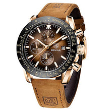 
                        
                          Muat gambar ke penampil Galeri, BENYAR Chronograph Mens Watch Quartz Movement 30M Waterproof | Leather Watch Strap
                        
                      