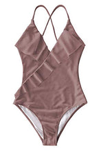 
                        
                          將圖片載入圖庫檢視器 CUPSHE Women's One Piece Swimsuit Ruffle Wrap Textured Beach Swimwear Bathing Suits
                        
                      