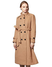 
                        
                          Load image into Gallery viewer, Escalier Women's Wool Trench Coat Winter Double-Breasted Jacket with Belts
                        
                      