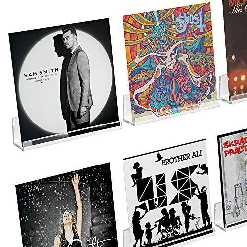NIUBEE Black Vinyl Record Shelf Wall Mount 6 Pack - JOY2ESpree