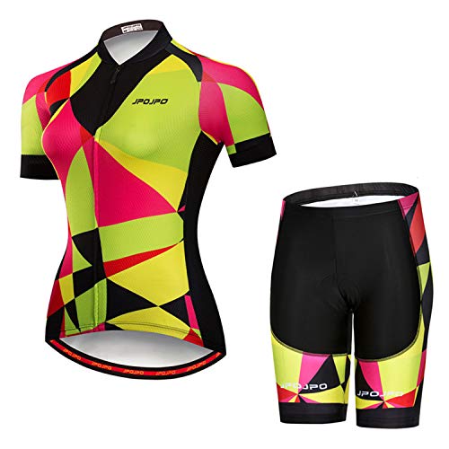 Women's Cycling Clothing Short Sleeve Bike Jersey Sets Bib Shorts Summer Cycling Sets Reflective
