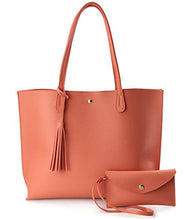 
                        
                          Load image into Gallery viewer, Minimalist Clean Cut Pebbled Faux Leather Tote Womens Shoulder Handbag
                        
                      