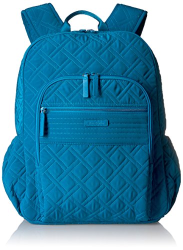 Vera Bradley Women's Microfiber Campus Backpack, Classic Navy, One Size