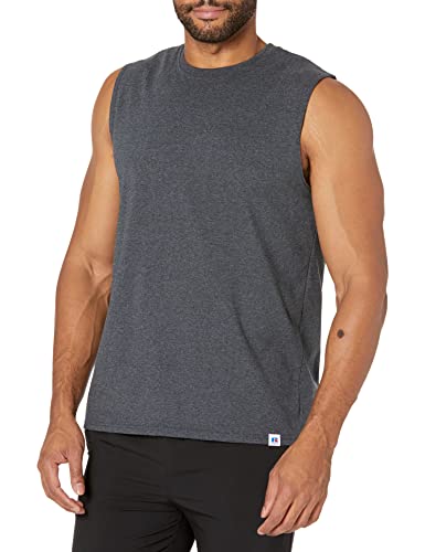 Russell Athletic Men's Cotton Performance Sleeveless Muscle T-Shirt